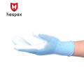 Hespax Nylon PU Palm Coated Men Safety Gloves